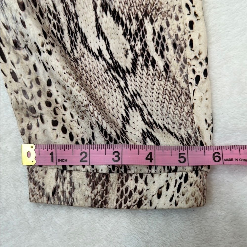 Lavender Brown Women's S Gray Snake Print Jumpsuit Strapless Boho - Picture 7 of 12